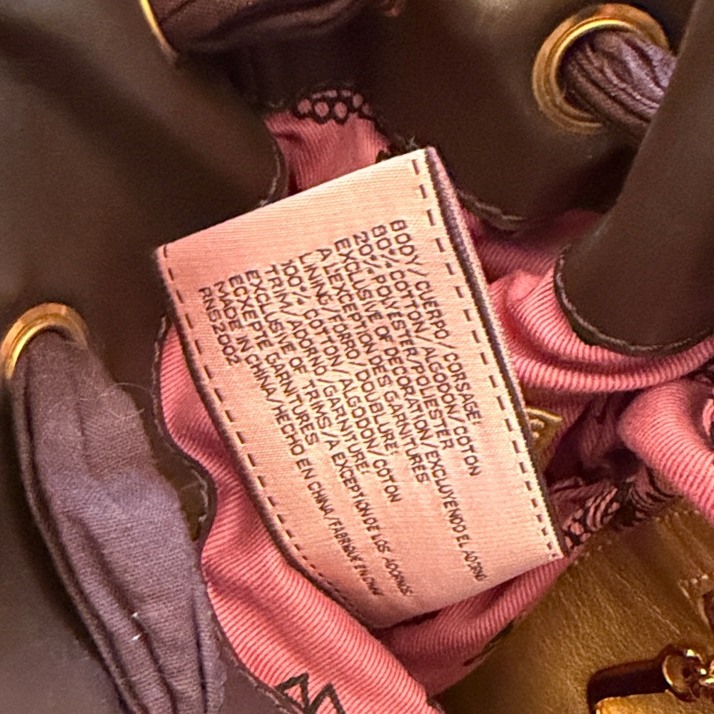 Juicy Couture Brown Suede Crest Shoulder Bag with Gold Heart Charm - Picture 8 of 8